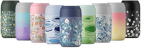 Chilly's Serie 2 Taza de Cafe Termica - Taza de Doble Pared con Tapa - Acero Inoxidable sin BPA - Klein Blue Hockney, 340ml  