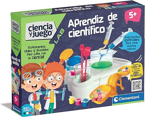 Clementoni, Ciencia Junior, Aprendices de Científico, Juego Educativo de Ciencias, Taller Experimentos, Juguete Niños 5 Años, Juego en Español (55491) Clementoni, Ciencia Junior, Aprendices de Científico, Juego Educativo de Ciencias, Taller Experimentos, Juguete Niños 5 Años, Juego en Español (55491)