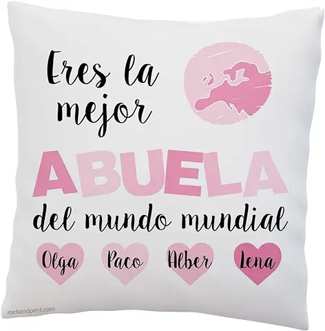 Cojín Abuela Personalizado 40x40 cm. Incluye Relleno. Elige el Color Diseño. Día de la Madre, Regalo de Reyes Magos. Cumpleaños Abuelita. Cojines Originales. Aniversario Idea Regalo Mujer Cojín Abuela Personalizado 40x40 cm. Incluye Relleno. Elige el Color Diseño. Día de la Madre, Regalo de Reyes Magos. Cumpleaños Abuelita. Cojines Originales. Aniversario Idea Regalo Mujer