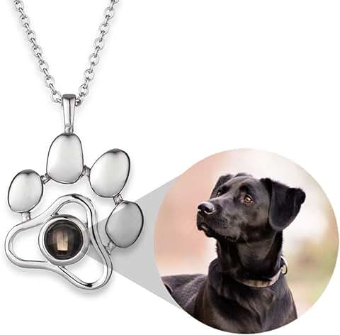 Collar Conmemorativo para Mascotas – Imagen Personalizada para Mascotas – Colgante de foto Personalizado – Regalo de Simpatía para los Amantes de las Mascotas – en Memoria de Perro o gato  