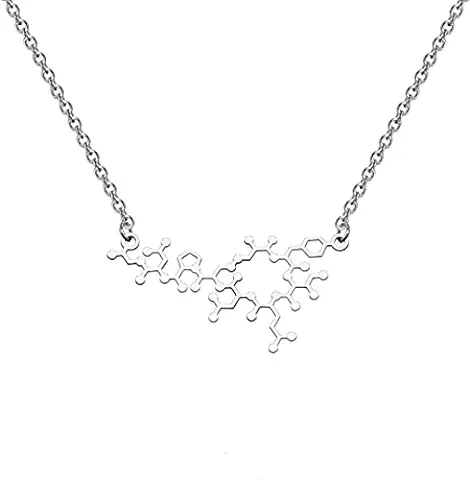 通用 Collar de Molécula con Colgante de Oxitocina, Joyería Química, Joyería para Mujer, Joyería de Hormona de Amor, Regalo de Ciencia 通用 Collar de Molécula con Colgante de Oxitocina, Joyería Química, Joyería para Mujer, Joyería de Hormona de Amor, Regalo de Ciencia