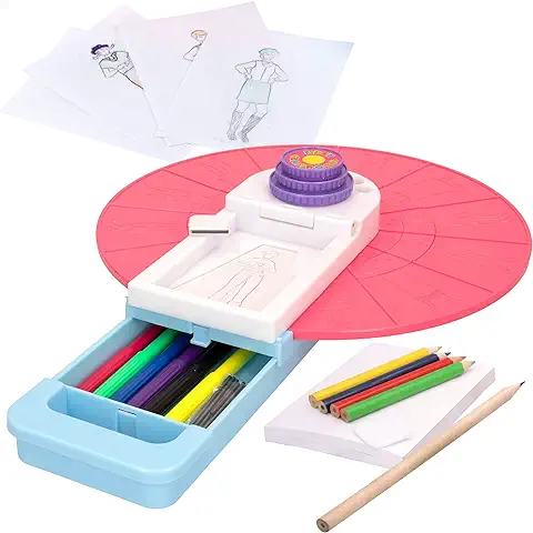 Colorbaby 46891 - Estudio Diseña la moda para Niñas, Ruleta para Diseñar tu Moda, Rueda de la moda / Juego de Diseño de moda para Niñas, Crea, Diseña, Juega / Regalos para Niñas  