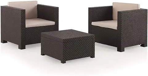 Conjunto de Jardín diva tete a tete Beige Conjunto de Jardín diva tete a tete Beige