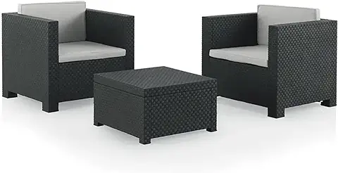 Conjunto de Jardín "diva" tete a tete Color Grafito Conjunto de Jardín "diva" tete a tete Color Grafito