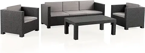 Conjunto Muebles de Jardín diva Tropea Grafito Conjunto Muebles de Jardín diva Tropea Grafito