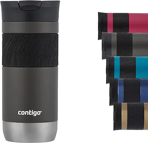 Contigo Byron 2.0 Vaso Térmico, Vaso Aislante de Acero Inoxidable con Cierre Snapseal, Termo de Café, 100% Antiderrame, Tapa Apta para Lavavajillas, sin BPA, Mantiene el Calor Hasta 6 Horas, 470 ml  