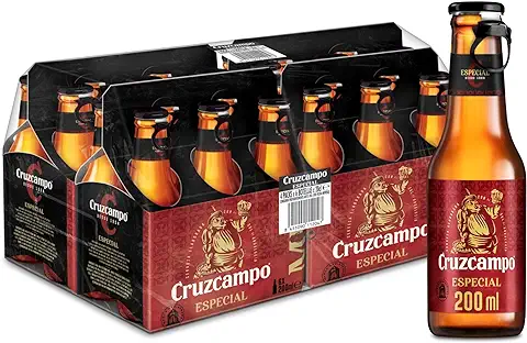 Cruzcampo Especial Cerveza Lager Caja 4 Packs Botella, 6 x 20cl  