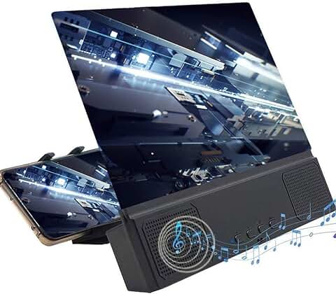 DAXGD Lupa de Pantalla con Altavoz para Teléfono Inteligente, Lupa de Teléfono Inteligente con Lupa de Pantalla 3D de 12 Pulgadas, Amplificador de Teléfono DAXGD Lupa de Pantalla con Altavoz para Teléfono Inteligente, Lupa de Teléfono Inteligente con Lupa de Pantalla 3D de 12 Pulgadas, Amplificador de Teléfono