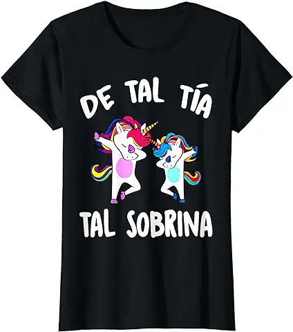 De Tal Tía Tal Sobrina Unicornio Divertido Para La Tía Camiseta  