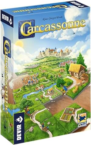 Devir - Carcassonne, Juego de Mesa, Juego de Mesa con Amigos, Juego de mesa 8 Años (BGCARCAS2)  