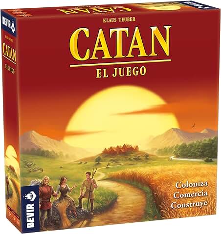 Devir - Catan, Juego de Mesa, 3-4 Jugadores, Juego de Mesa Familiar, Juego de Mesa para Jugar con Amigos (BGCATAN)  