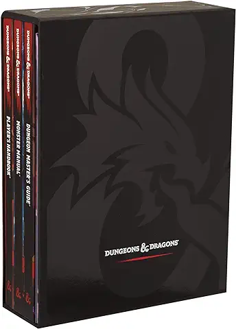 Dungeons & Dragons Core Rulebooks Gift Set (Special Foil Covers Edition with Slipcase, Player's Handbook, Dungeon Master's Guide, Monster Manual, DM S, 12+ Años.  