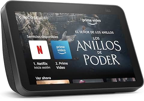 Echo Show 8 (2.ª Generación, Modelo de 2021) | Pantalla HD Inteligente con Alexa y Cámara de 13 MP | Antracita  