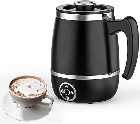 Espumador Leche Electrico Automáticas, 4 en 1 Milk Frother Batidora Latte Spume Caliente/Frío, Vaporizador de Leche, Chocolate Caliente, Café, Capuchino  