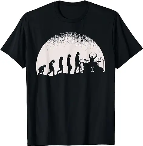 Evolución Baterista Tambores Regalo Batería Camiseta Evolución Baterista Tambores Regalo Batería Camiseta