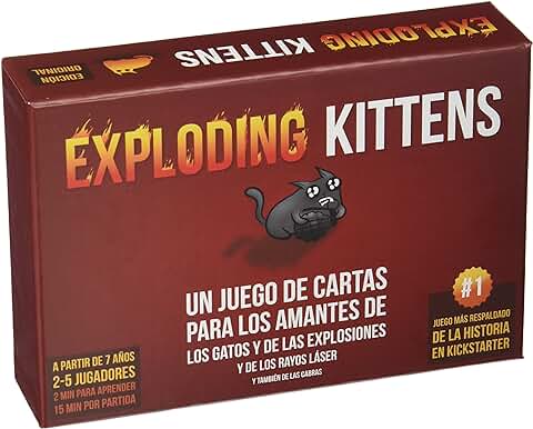 Exploding Kittens- Juego de Cartas, 7 a 99 Años (EKEK0001)  