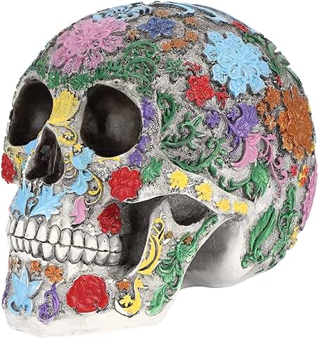 Fendysey Modelo de Calavera de Resina Finamente Elaborada, Adorno Decorativo de Calavera Resistente al Desgaste, para Regalo Colección de Arte Adornos de Barra de Artesanía Cráneo Tallado Obra de Fendysey Modelo de Calavera de Resina Finamente Elaborada, Adorno Decorativo de Calavera Resistente al Desgaste, para Regalo Colección de Arte Adornos de Barra de Artesanía Cráneo Tallado Obra de