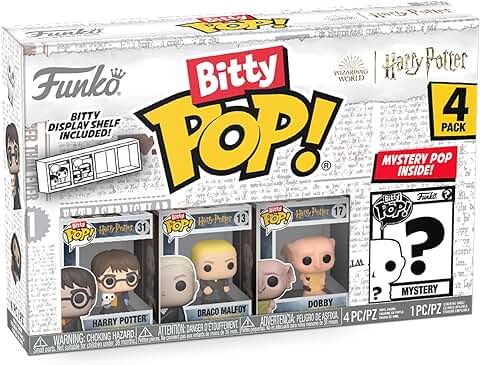 Funko Bitty Pop! Harry Potter - Harry Potter™, Draco Malfoy™, Dobby™ Y una Minifigura Misteriosa Sorpresa - 0.9 Inch (2.2 Cm) Coleccionable- Repisa Apilable Incluida - Idea de Regalo  