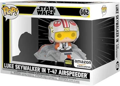 Funko POP! Rides: Star Wars - Luke In T-47 Airspeeder - Exclusivo De Amazon - Figuras Miniaturas Coleccionables Para Exhibición - Idea De Regalo - Mercancía Oficial - Juguetes Para Niños Y Adultos  