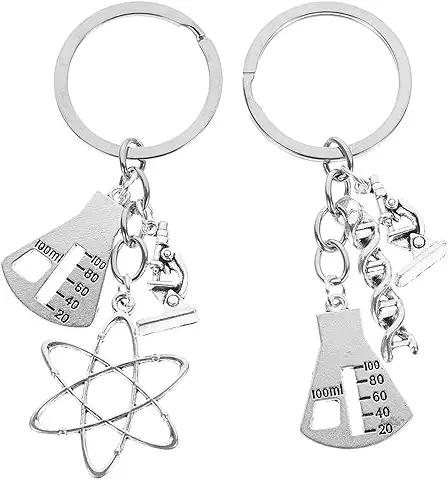 Garneck 2 Piezas de Llavero de Símbolo de Ciencia Llavero de Laboratorio Atom Regalo del de Química de La Química Regalo de Amantes de La Ciencia Regalo para Estudiante de Ciencia Garneck 2 Piezas de Llavero de Símbolo de Ciencia Llavero de Laboratorio Atom Regalo del de Química de La Química Regalo de Amantes de La Ciencia Regalo para Estudiante de Ciencia
