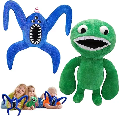 Garten of Banban Juguetes, Banban Animales Peluches, Garten of Banban Plush, Garden of Banban Muñeca, Banban Plushies Toy, Garten Of BanBan Doll Toy, Regalos para Niño y Aficionados (Azul+Verde)  