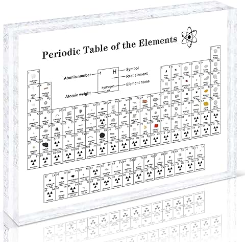 Giftota - Actualizar la Tabla Periódica con Elementos Reales (21 x 14 x 2,7 cm) - Acryl Periodic Table Of 83 Elements - Tabla Periódica de Acrílico - Regalo de Química - Regalo de Tabla Periódica Giftota - Actualizar la Tabla Periódica con Elementos Reales (21 x 14 x 2,7 cm) - Acryl Periodic Table Of 83 Elements - Tabla Periódica de Acrílico - Regalo de Química - Regalo de Tabla Periódica