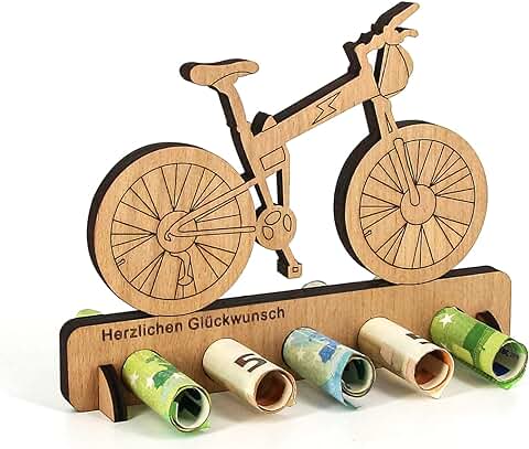 Giftota - Regalo de Dinero de Madera para Bicicleta Eléctrica Original - Regalo de Dinero para Ciclistas - Bicicleta, Regalo de Bicicleta de Montaña - Regalos de Madera - Regalos de Dinero para  