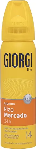 Giorgi Line - Espuma Rizo Marcado 24h, Anti Encrespamiento e Hidratación, 0% Siliconas y Alcohol, Fijación 4 - Formato Viaje, 100 ml  