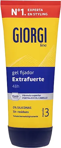 Giorgi Line - Gomina Perfect Fix, Máxima Fijación 48h sin Residuos, Acabado Perfecto, Fijación 3 Extrafuerte - Formato Viaje 50 ml  