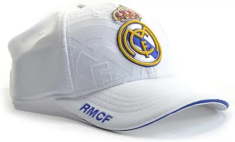 Gorra Real Madrid Junior Blanco Primer Equipo Nº 3 - Talla Niño Ajustable  