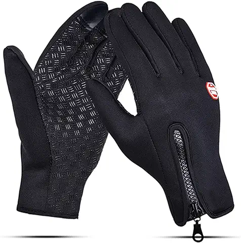 Guantes Invierno, Guantes Ciclismo Guantes De Pantalla TáCtil Antideslizantes Guantes CáLidos Y Resistentes Al Viento Negros De Hombres Y Mujeres Bicicletas De MontañA Montar Carreras Esquí Regalos  