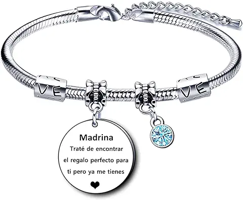 GUOYU Pulsera Madre, Regalo Creativo de Cumpleaños para Madrina, del Día de la Madre, de la Mujer de la Familia Acero Inoxidable GUOYU Pulsera Madre, Regalo Creativo de Cumpleaños para Madrina, del Día de la Madre, de la Mujer de la Familia Acero Inoxidable