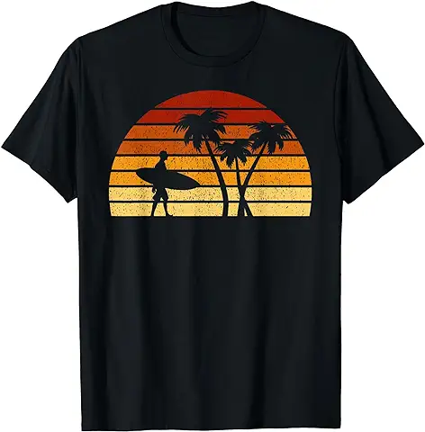 Hacer Surf Retro Sol Regalo Para Surfistas Camiseta  