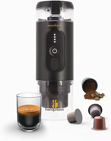 Handpresso – Cafetera Portatil Presso 21700 - Cafetera Portátil con Batería USB - Cafetera Portatil Capsulas Espresso o cafe Molido  