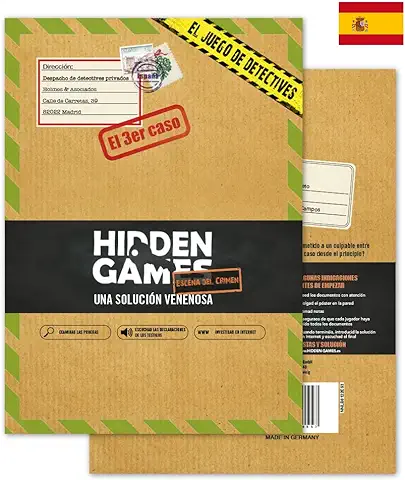 Hidden Games Escena del Crimen - El 3er Caso - UNA SOLUCIÓN VENENOSA - Español - Juego Realista de Escenas del Crimen, Emocionante Juego de Detectives, Juego Escape Room  