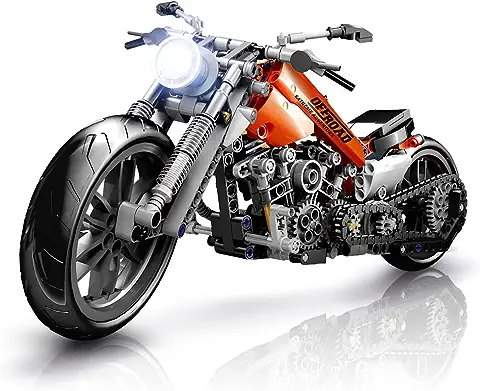 HOGOKIDS Juguete de Construcción de Motocicleta de Ingeniería – 436 Piezas Technic Racing Motocicleta Modelo Bloques de Construcción, Creativo STEM Kit de Construcción Regalo para Adultos  