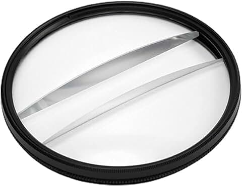 HUSHUI Filtro de Efecto de Fotografía, Prisma de Caleidoscopio de Cristal, Accesorios de Filtro de Cámara de Media Luna Doble, Accesorios de Fotografía  