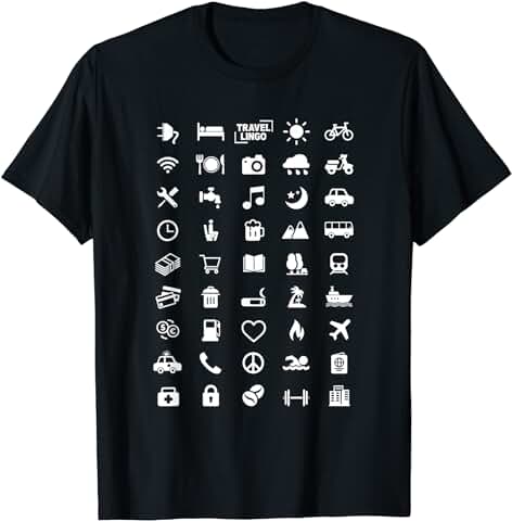 Icon Idioma de Viaje - Regalo Funcional para Viajeros Camiseta  