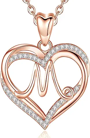 INFUSEU Collar Colgante Letra A-Z Alfabeto Capital Joyería Doble Corazón Inicial Collares Zirconia Cúbico CZ para Mujeres Regalos Románticos, Cadena de 20 Pulgadas INFUSEU Collar Colgante Letra A-Z Alfabeto Capital Joyería Doble Corazón Inicial Collares Zirconia Cúbico CZ para Mujeres Regalos Románticos, Cadena de 20 Pulgadas