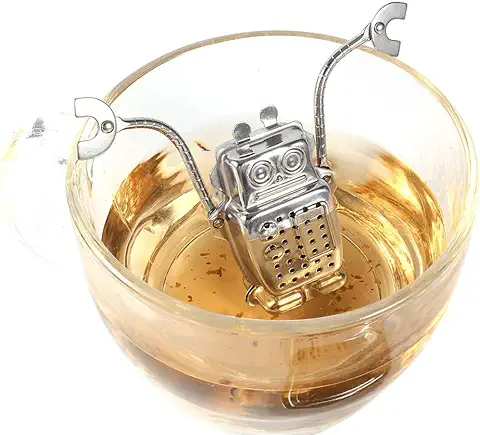 Infusor de Té, Filtro de Malla Fina de Acero Inoxidable para Té Suelto, Té E Infusiones de Hierbas para Regalos de Inauguración de la Casa, Forma de Robot  