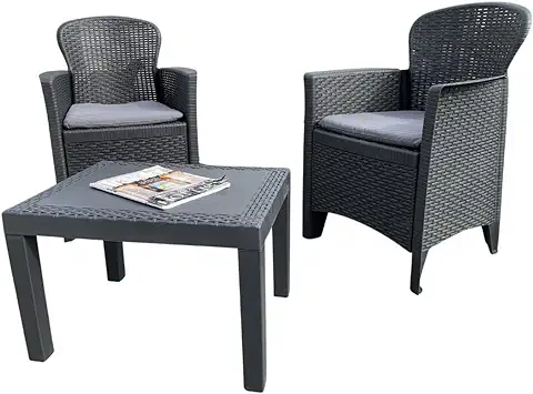 Ipae-Progarden SpA Set. 3 PZAS.Sillon Y Mesa Gris Ipae-Progarden SpA Set. 3 PZAS.Sillon Y Mesa Gris
