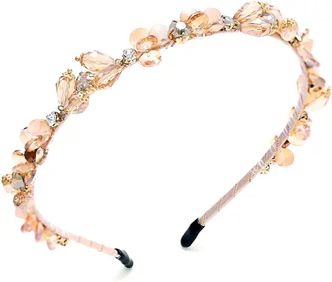 IYOU Vintage Diadema de Strass Bandas de Pelo Cristal Champán del Partido del Cumpleaños del pelo aro Accesorios para Mujeres y Niñas  