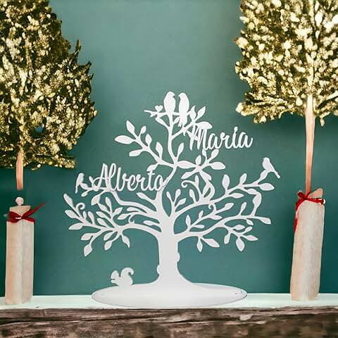 JR MADERAS - Arbol de la Vida Personalizado con Caja Regalo para Decoracion del Hogar - Hecho 100% de Madera - Idea Original para Regalar Mujer y Hombre  