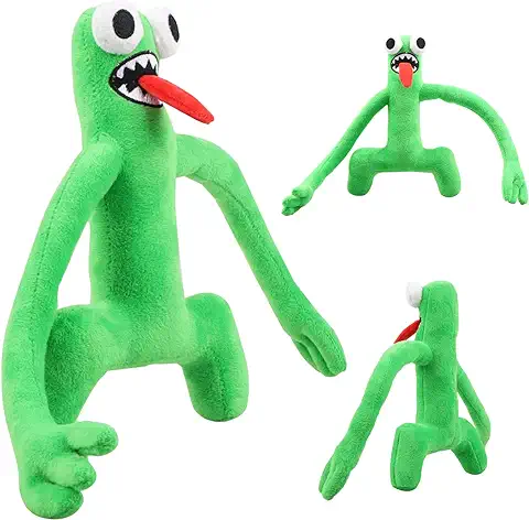 Juguete de Peluche Rainbow Friends,Muñeco de Peluche Rainbow Friends,Wiki de los Amigos del Arco Lris,Juego Terror Juguetes de Peluche,Peluche Verde de Rainbow Friends,Regalos para Niño y Aficionados  