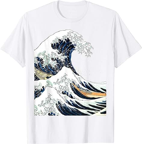 La gran ola de arte Japonés de Kanagawa Hokusai Camiseta  