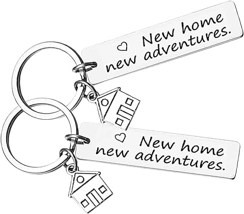 LAC 2 Piezas Llavero Casa Nueva - Regalos Originales Recien Casados para Mujer y Hombre - Llaveros Pareja Nuevo Hogar LAC 2 Piezas Llavero Casa Nueva - Regalos Originales Recien Casados para Mujer y Hombre - Llaveros Pareja Nuevo Hogar