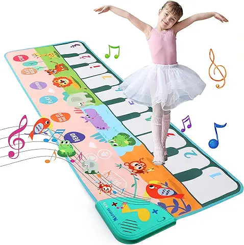 LEADSTAR Alfombra Musical con 8 Animales Sonidos,Juguetes Niños 2 3 4 5 Años,Alfombra de Piano de Teclado para Bebé,Educativo Juguete Regalo para Niños Niño Niña  