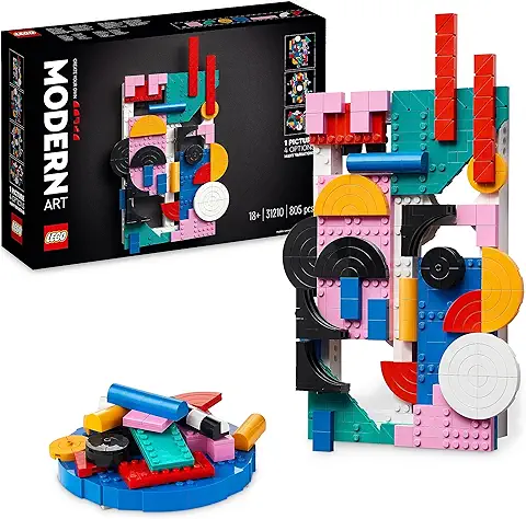 LEGO 31210 Art Arte Moderno, Lienzo Mural Abstracto y Colorido, Decoración para Salón o Dormitorio, Actividad Creativa de Manualidades para Adultos y Adolescentes, Regalo para Mujeres y Hombres  