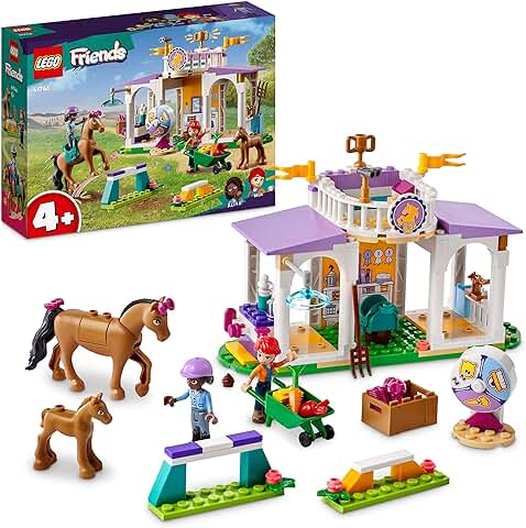 LEGO 41746 Friends Clase de Equitación con 2 Figuras de Caballos de Juguete, Mini Muñecas Aliya y MIA, Juego de Veterinaria, Regalos de Animales para Niñas y Niños LEGO 41746 Friends Clase de Equitación con 2 Figuras de Caballos de Juguete, Mini Muñecas Aliya y MIA, Juego de Veterinaria, Regalos de Animales para Niñas y Niños