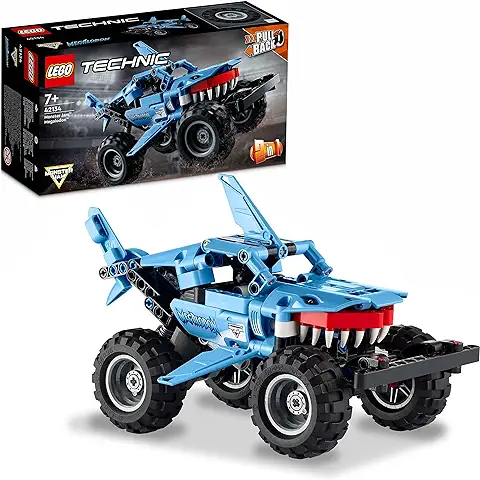 LEGO 42134 Technic Monster Jam Megalodon, Set de Vehículo de Construcción 2en1, Camión Tiburón o Coche de Juguete al Detalle, Regalo para Niños y Niñas a Partir de 7 Años LEGO 42134 Technic Monster Jam Megalodon, Set de Vehículo de Construcción 2en1, Camión Tiburón o Coche de Juguete al Detalle, Regalo para Niños y Niñas a Partir de 7 Años